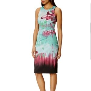 Karen Millen Aqua Sheath Dress Size 4